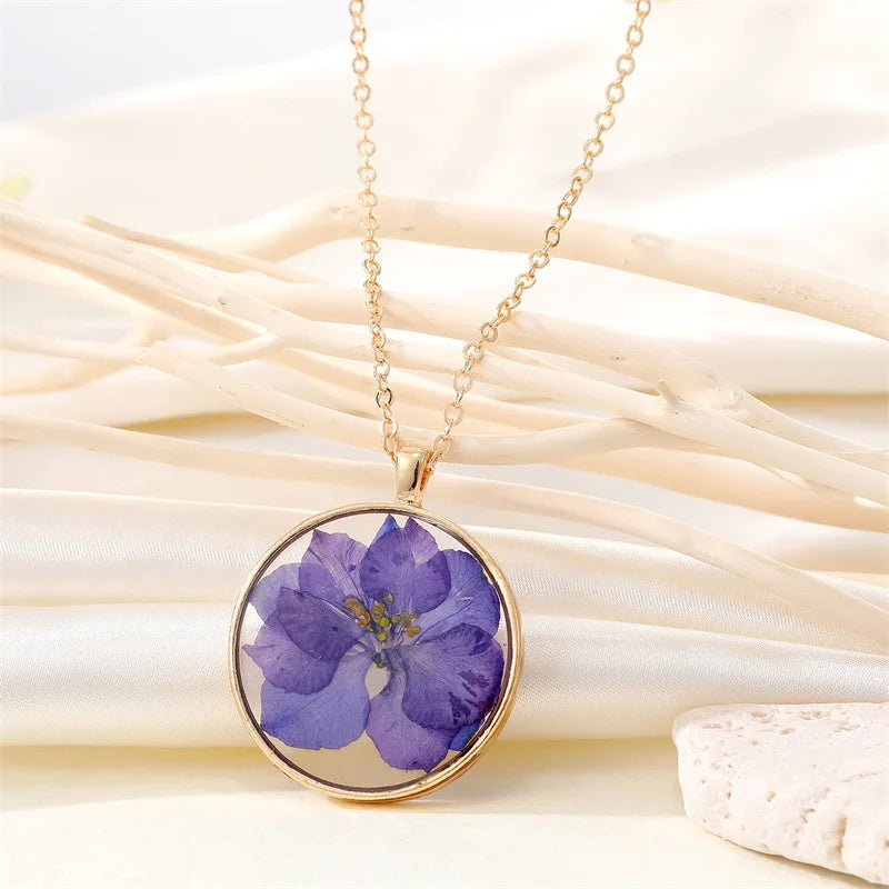 Dried Flower Charm Jewelry