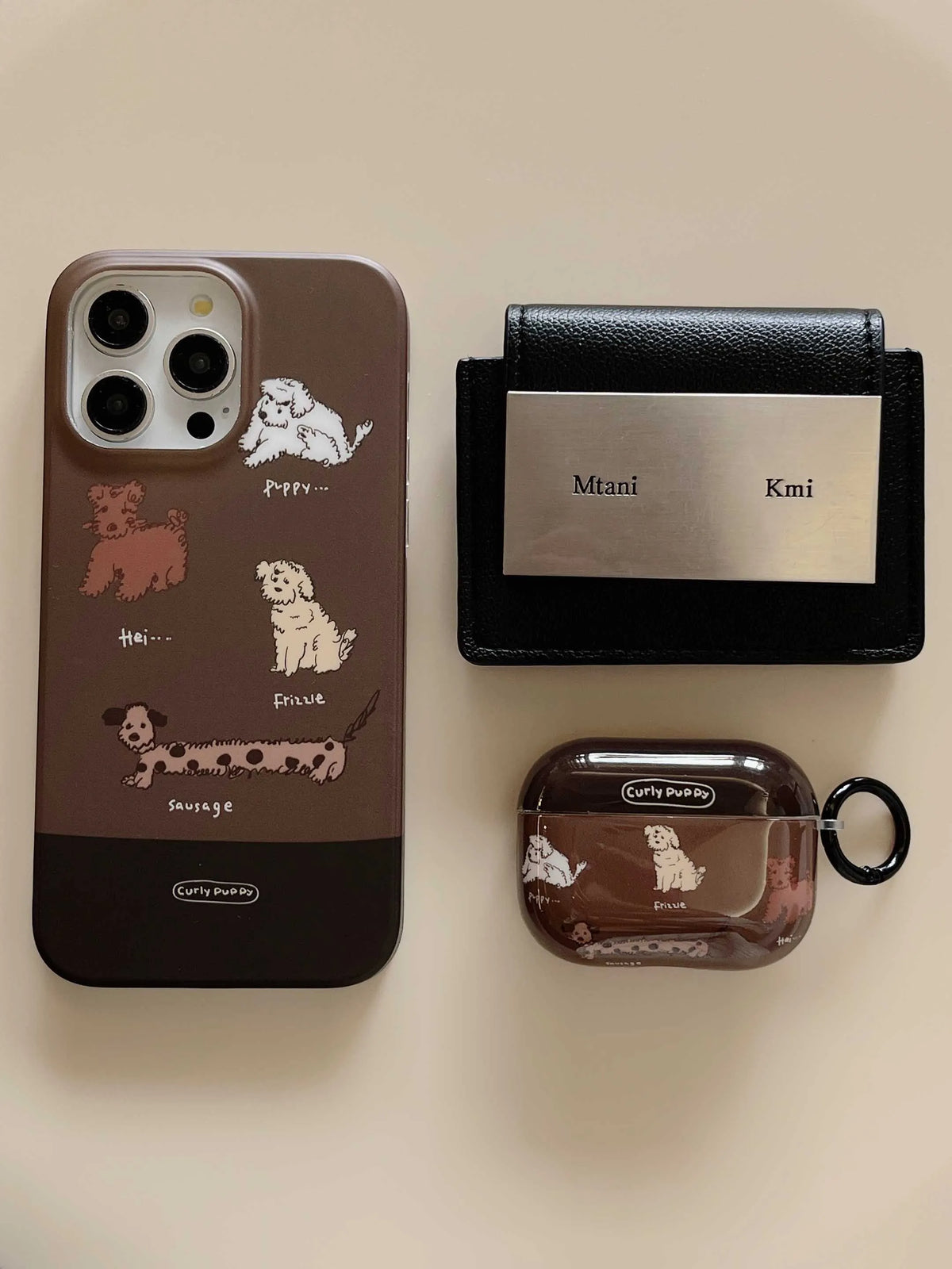 Curly Puppy AirPods Charger Case Cover