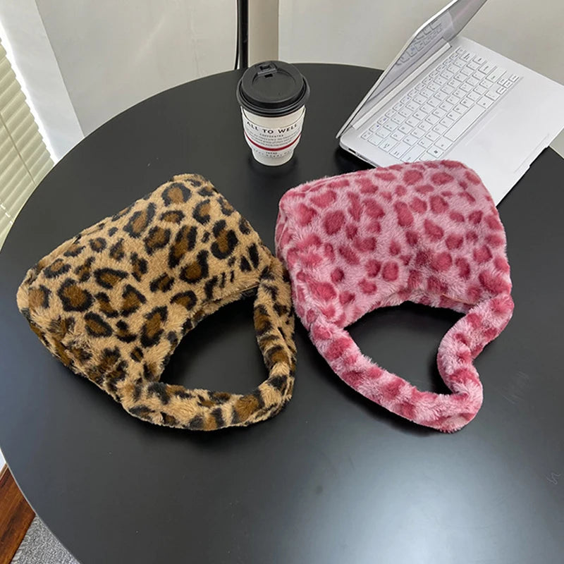 Faux Fur Animal Pattern Purse