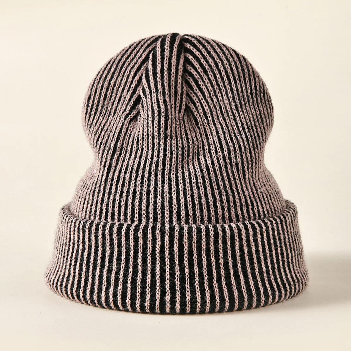 Knitted Ribbed Beanie Hat