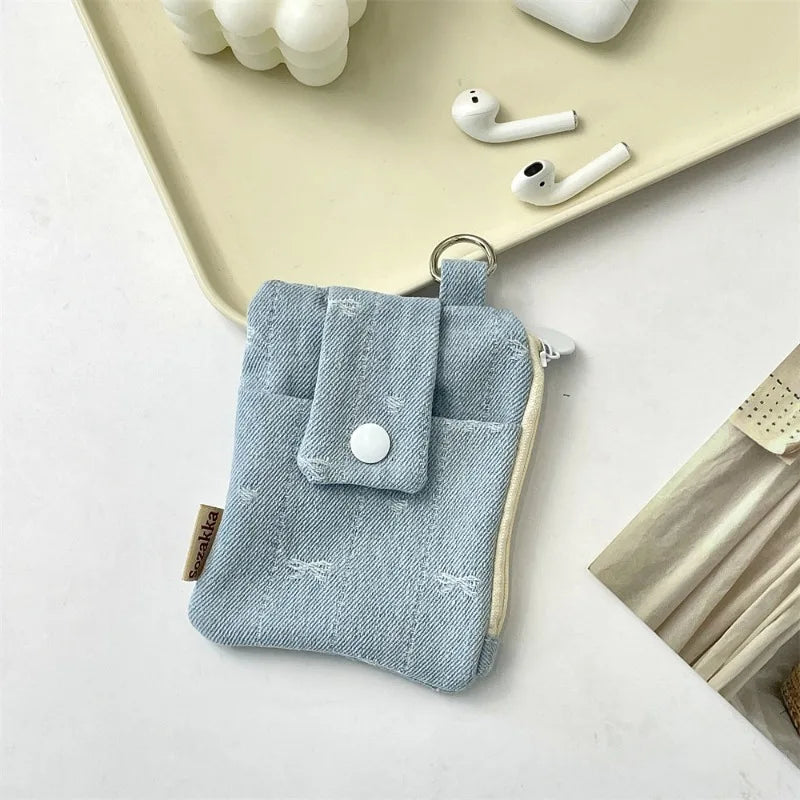 Denim Mini Zipper Pouch