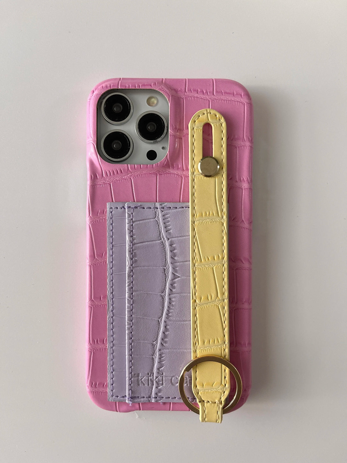 80 Pastels Crocodile Patchwork iPhone Case