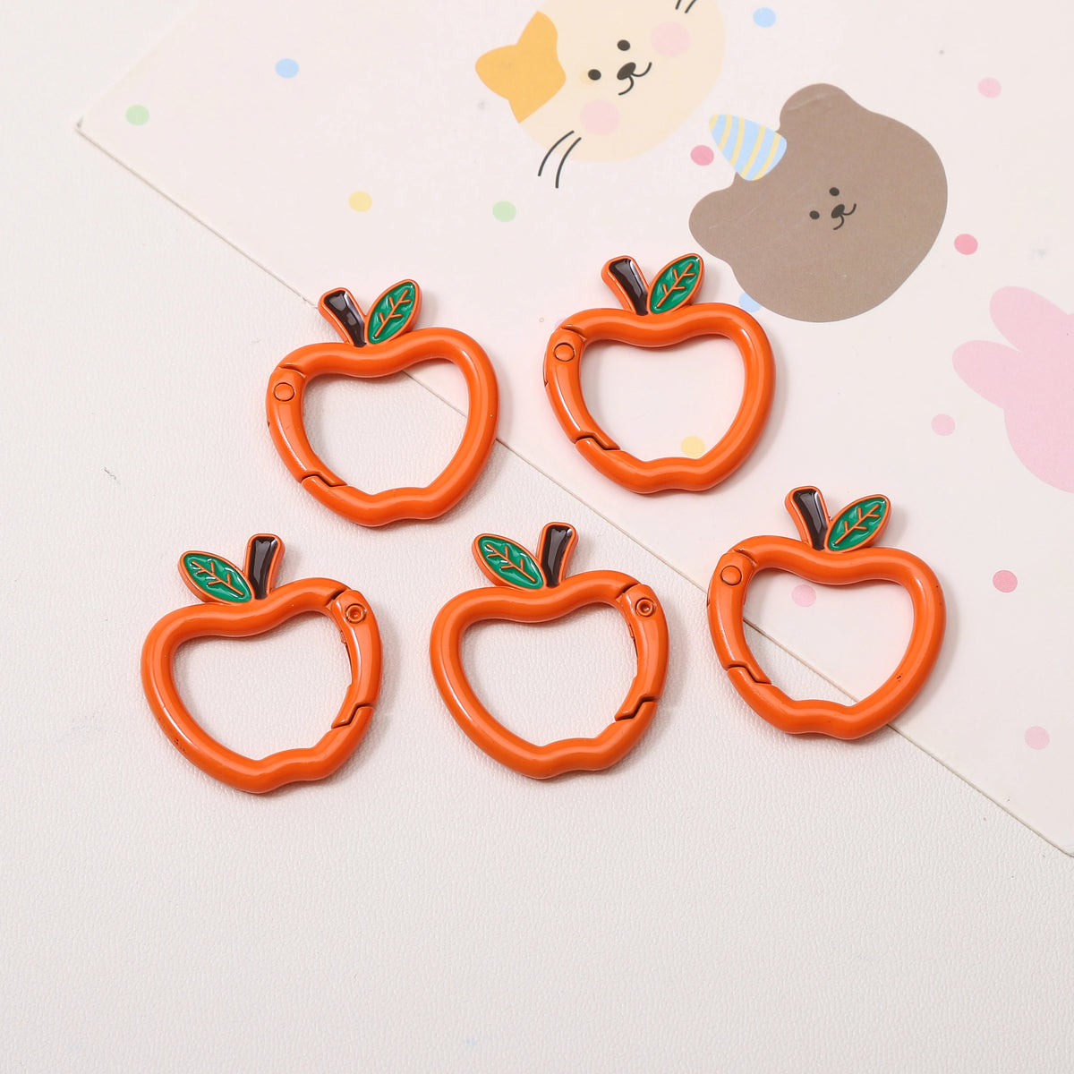Mini Apple Shaped Carabiner Clip