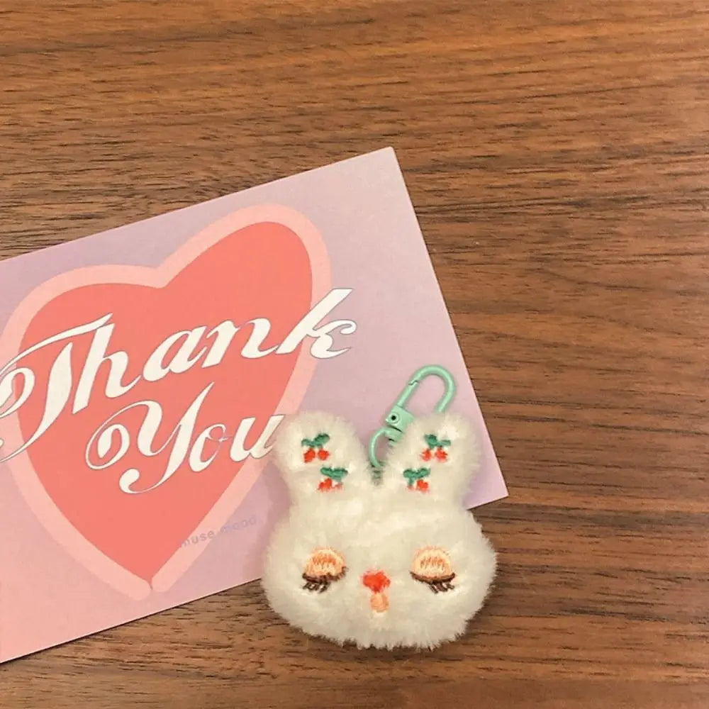 Cartoon Plush Doll Pendant Cute Bunny Brooch Doll Bear Frog Bag Pendant Diy Keychain - Ice Cream Cake