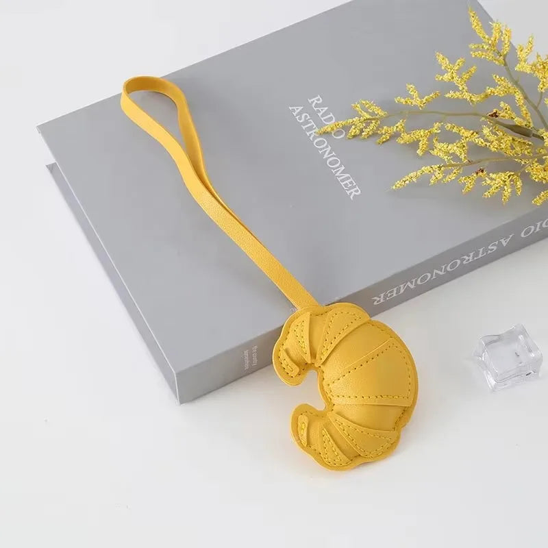 Croissant Bag Charm, Fashion Bread Charm for Handbags Purse Bag Accessories Car Charms PU Key Charms - Ice Cream Cake