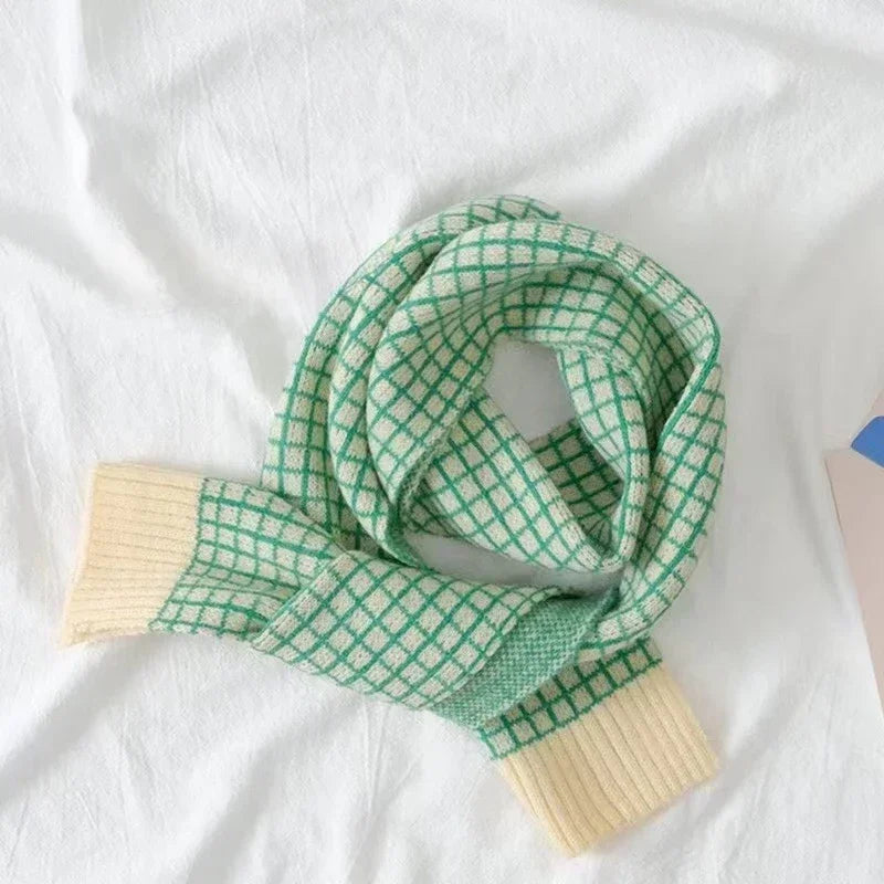 Notebook Grid Pattern Skinny Scarf