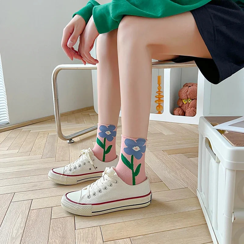 Flower Power Crew Socks