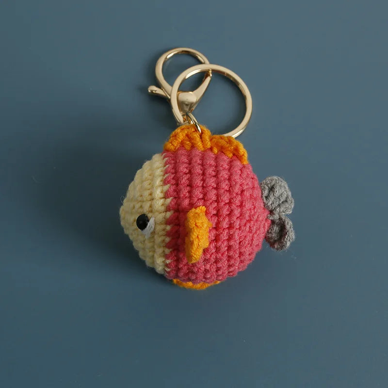 Handmade Crochet Ocean Friends Keychain Charm