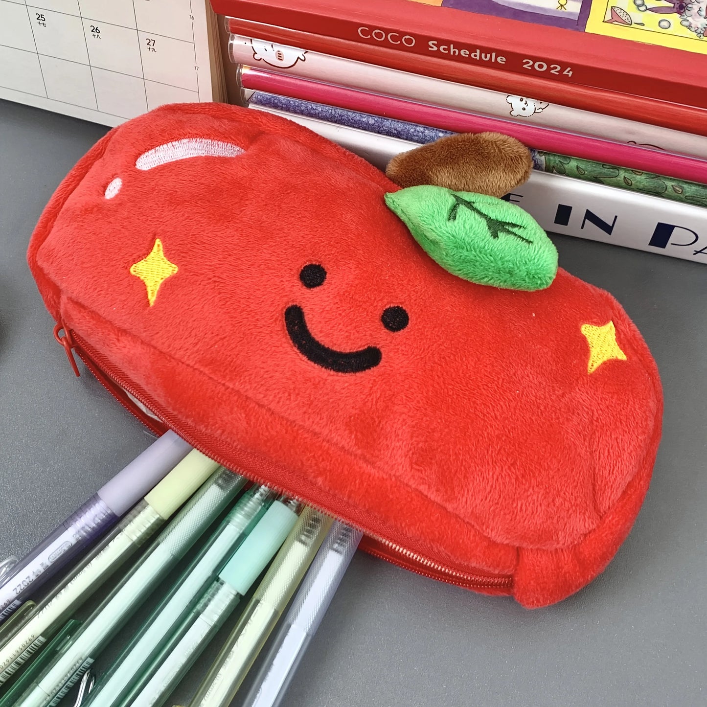 Plush Apple Pencil Case