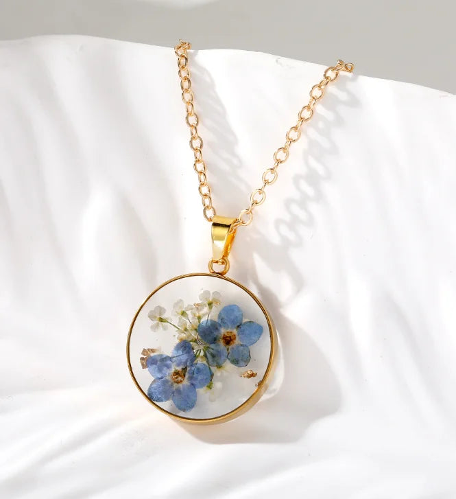 Dried Flower Charm Jewelry