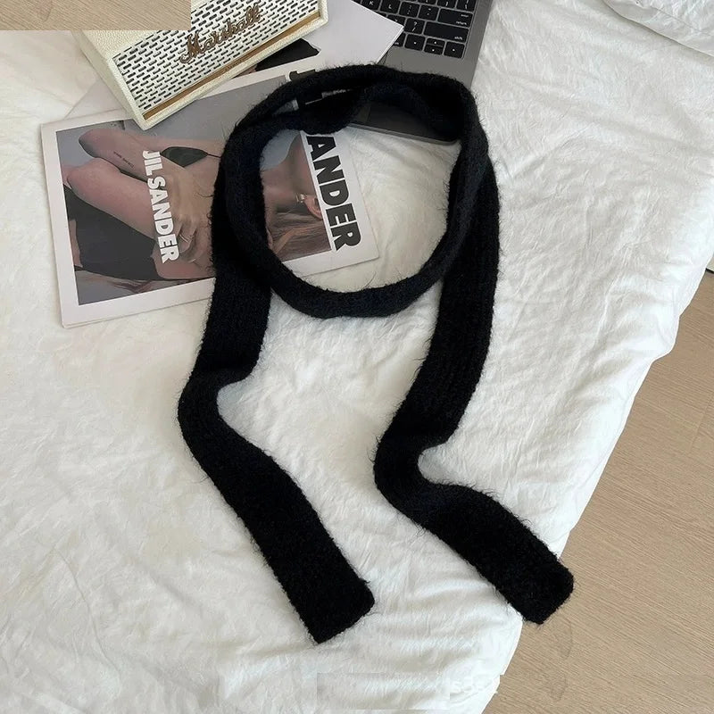 Fluffy y2K Skinny Scarf
