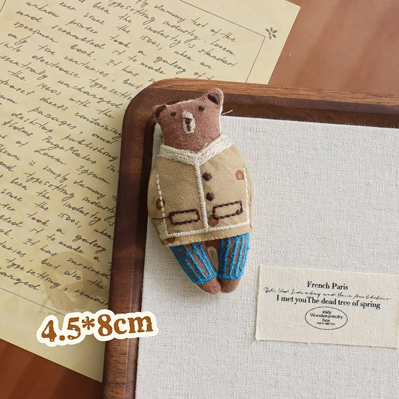 Linen Animal Pals Brooch (6 Designs)