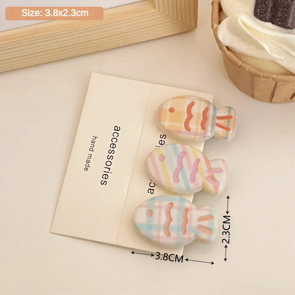 Pastel Fish Hairclip Set
