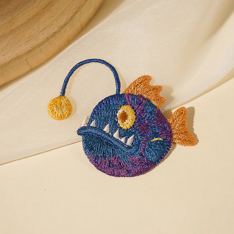 Sealife Embroidered Iron-On Patch