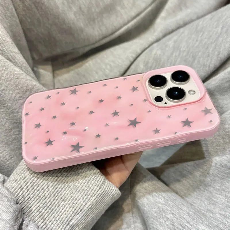 Textured Star Pattern iPhone Case