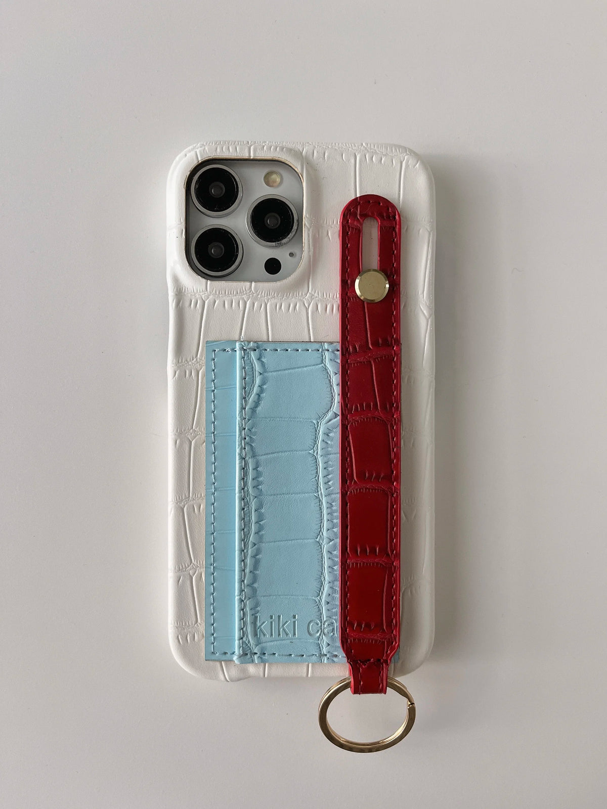 80 Pastels Crocodile Patchwork iPhone Case