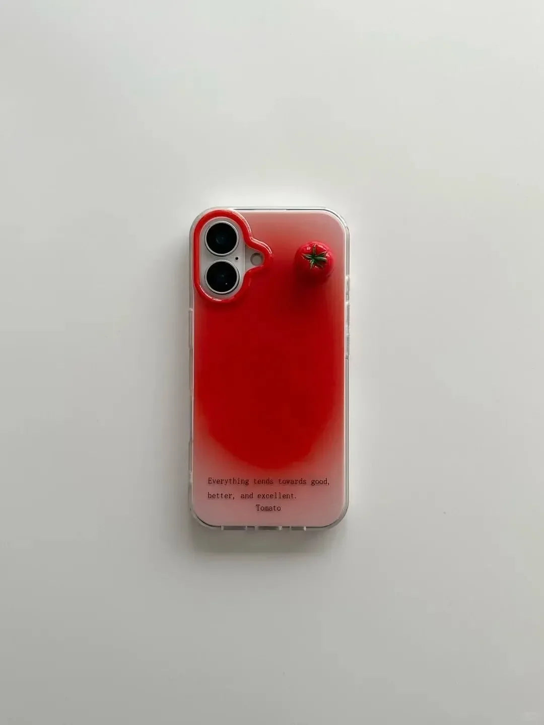 Ins Korean Style Trendy Atmosphere Red Retro 3D Tomato Phone Case For iPhone 17 16 15 14 13 12 11 Pro Max Plus Simple Cute Cover - Ice Cream Cake