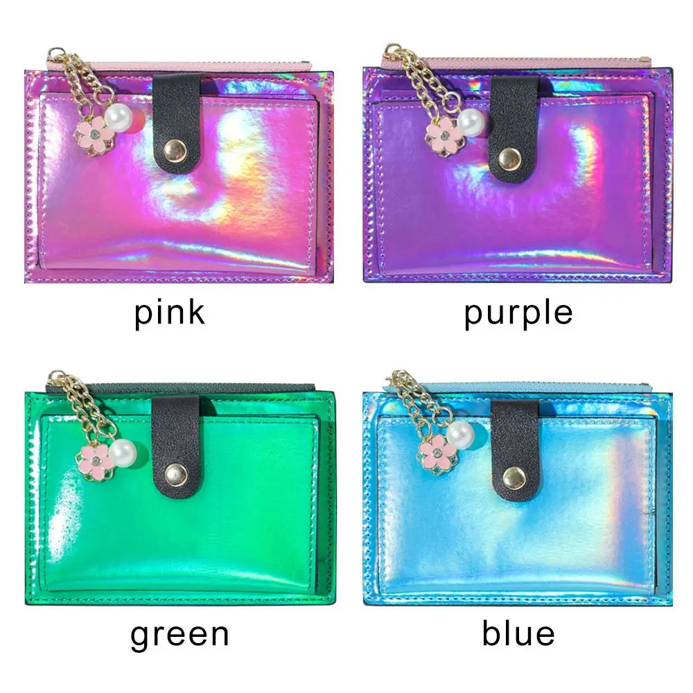 Iridescent Snap Wallet