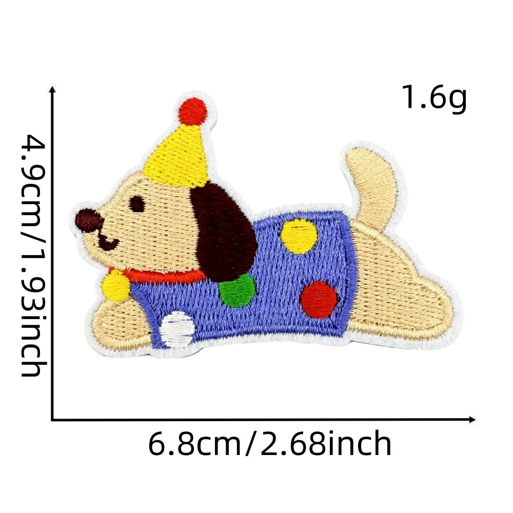 Cartoon Dachshund Embroidered Iron on Patch