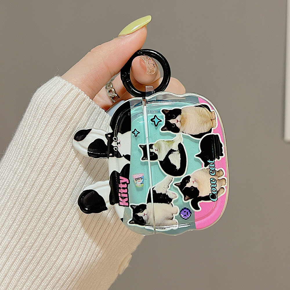 Cute Cat Collage AirPods Charger Case Cover With Ears (2 Designs)