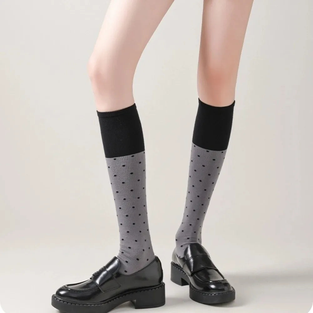 Polka Dot Colourblock Socks