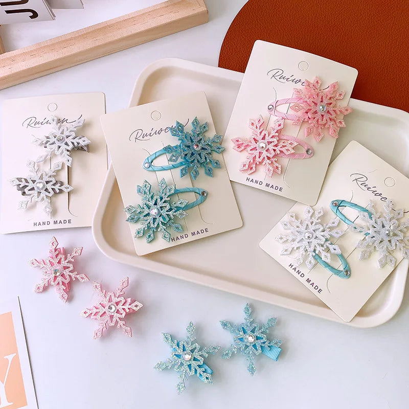 Snowflake Hair Clip Sets