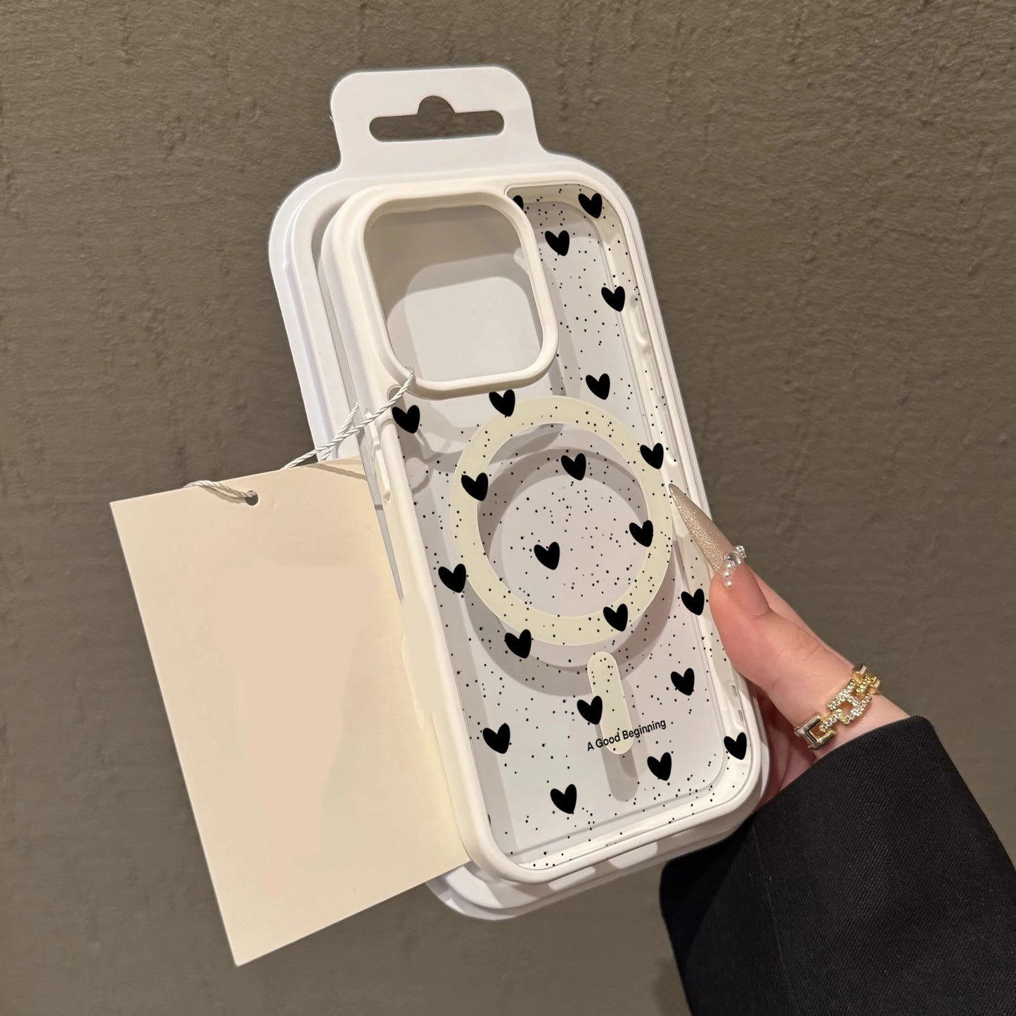 Heart Polka Dot Pattern iPhone Case