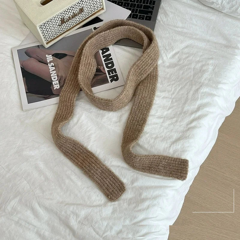 Fluffy y2K Skinny Scarf