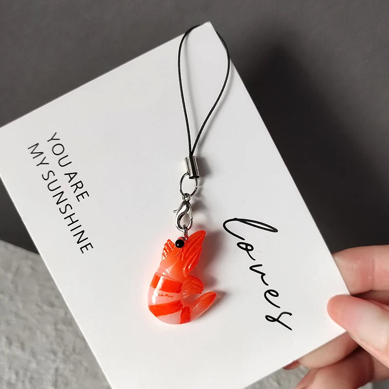 Shrimp Friend Charm Strap - Ice Cream Cake