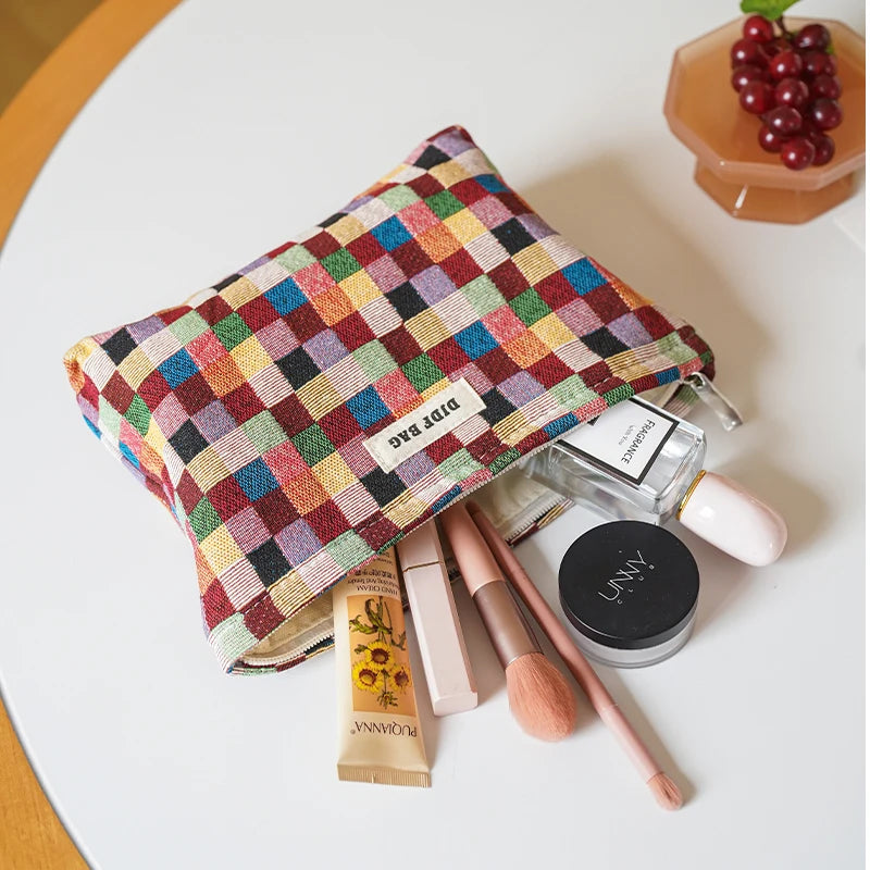 Retro Pattern Zipper pouch