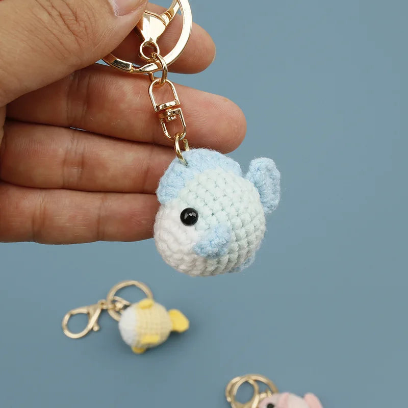 Handmade Crochet Ocean Friends Keychain Charm