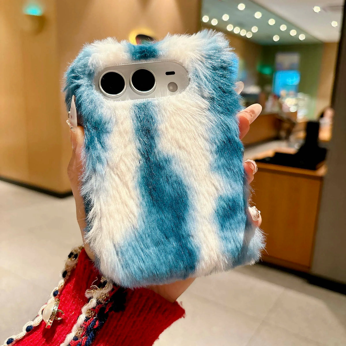 Gradient Plush Case for iPhone Duo