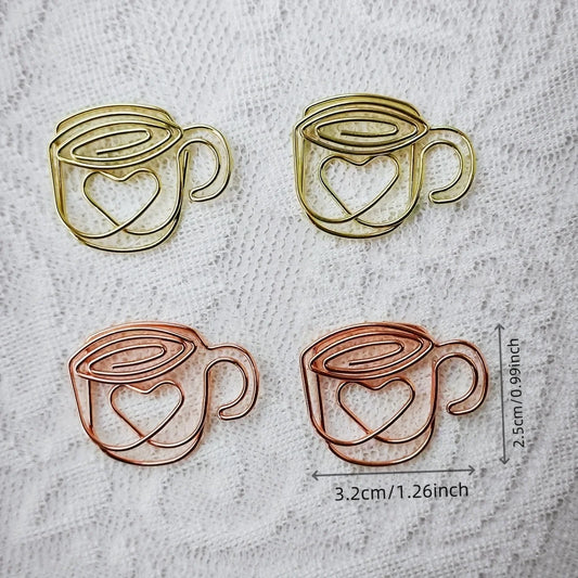 20Pcs Cute Love Cupid Shaped Paper Clips for Paperwork Office School Personal Use Wedding Decoration Supplies - Ice Cream Cake