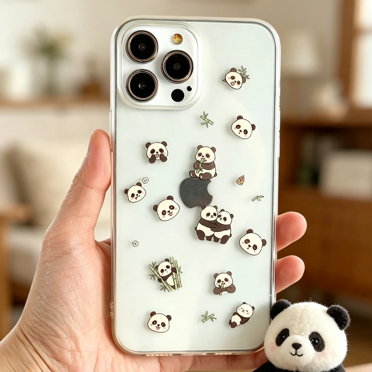 1 Sheet Kawaii Pet Clear PET Sticker, Mini Dog Cat Panda Rabbit Waterproof Strips for Scrapbook Journal DIY - Ice Cream Cake