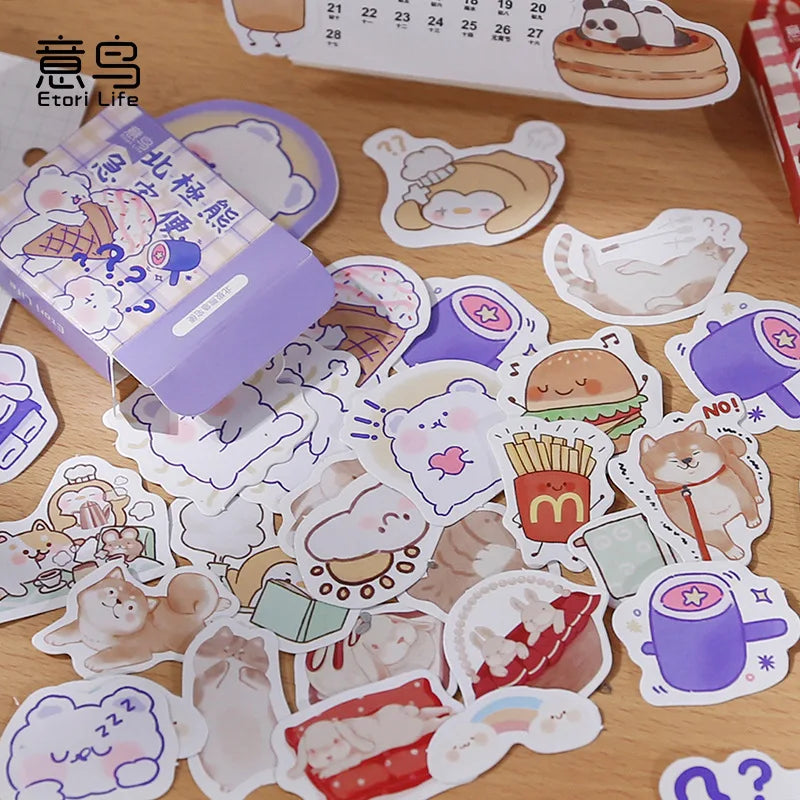 Kawaii Animal Sticker Packs (45 Stickers)