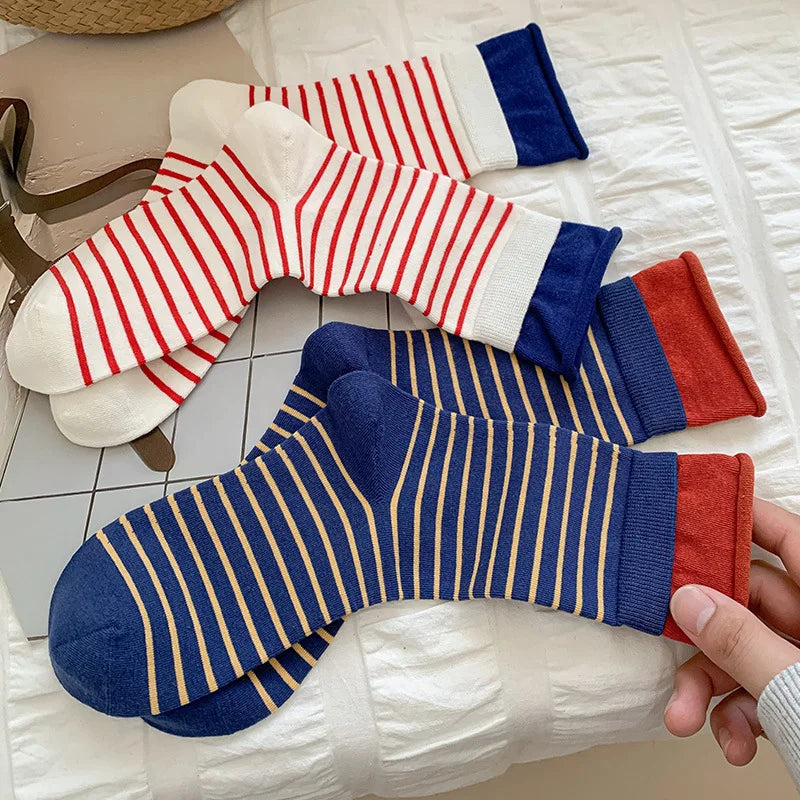 Colourblock Stripe Crew Socks