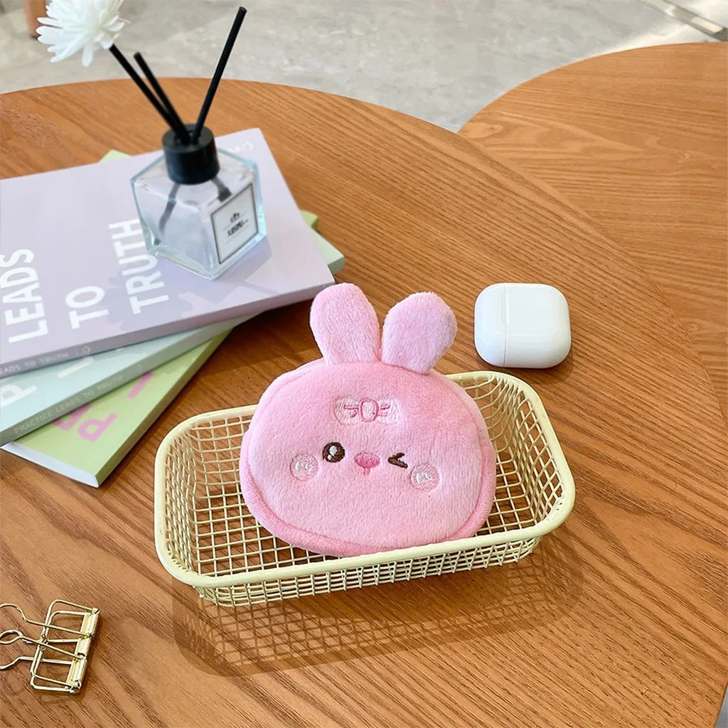 Mini Animal Plush Zipper Purse