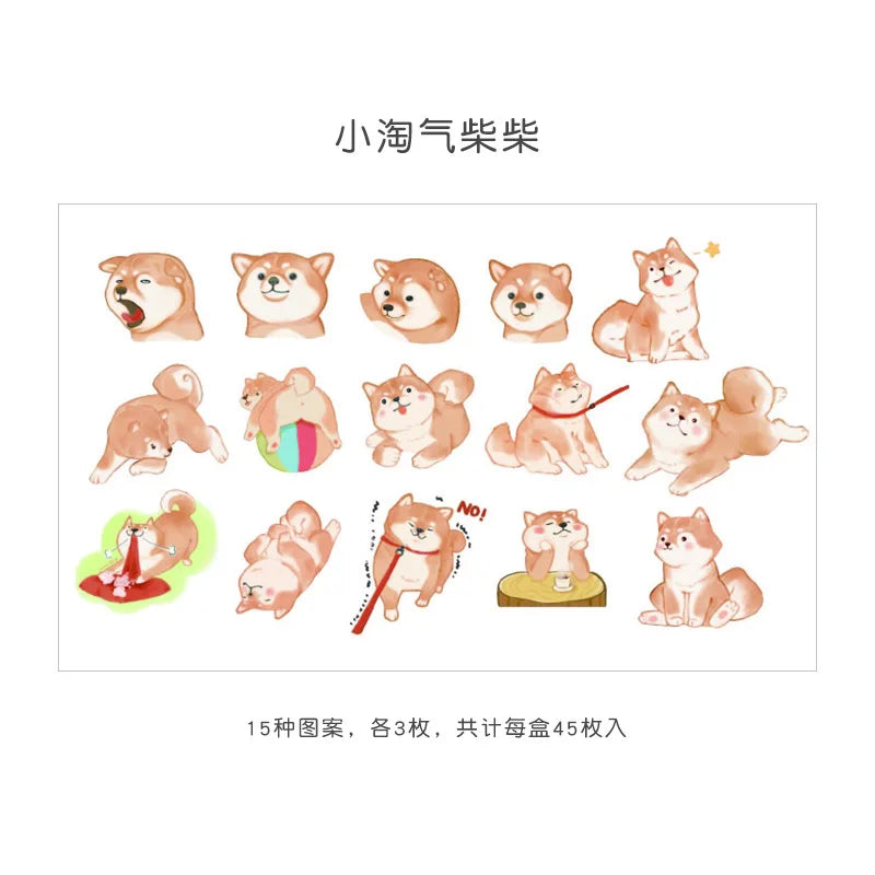 Kawaii Animal Sticker Packs (45 Stickers)