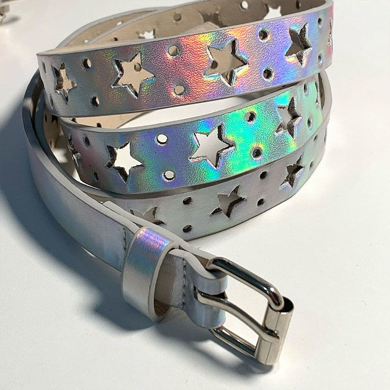 Iridescent Star Cutout Buckle Belt (2 Colours)
