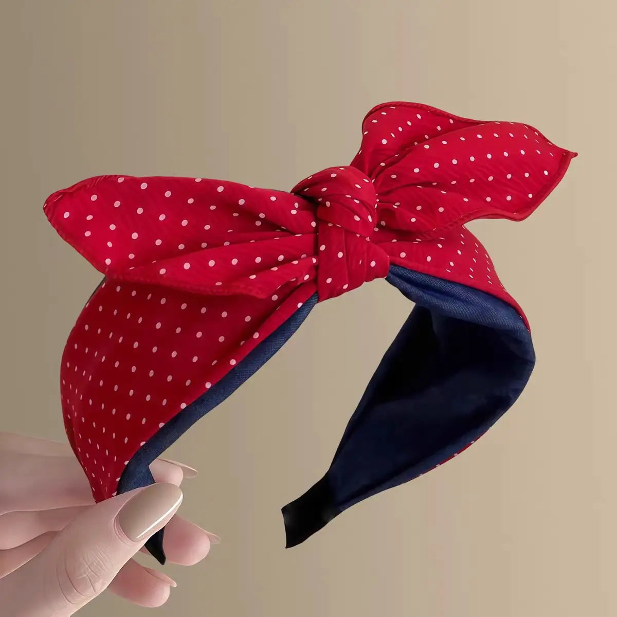 Polka Dot Bow Headband