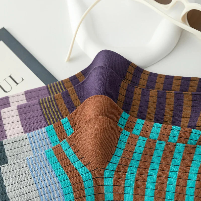 Mix Color Stripe Socks - Ice Cream Cake