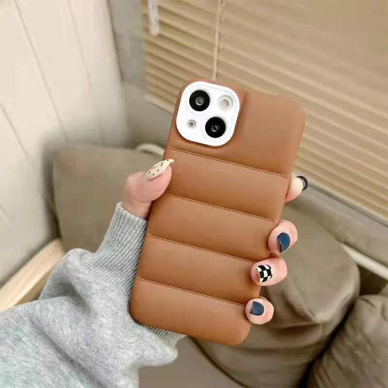 Puffer Coat Style iPhone Case