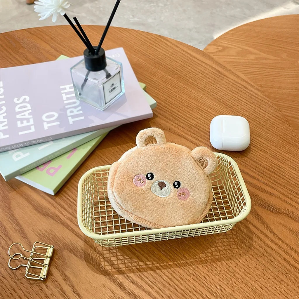 Mini Animal Plush Zipper Purse