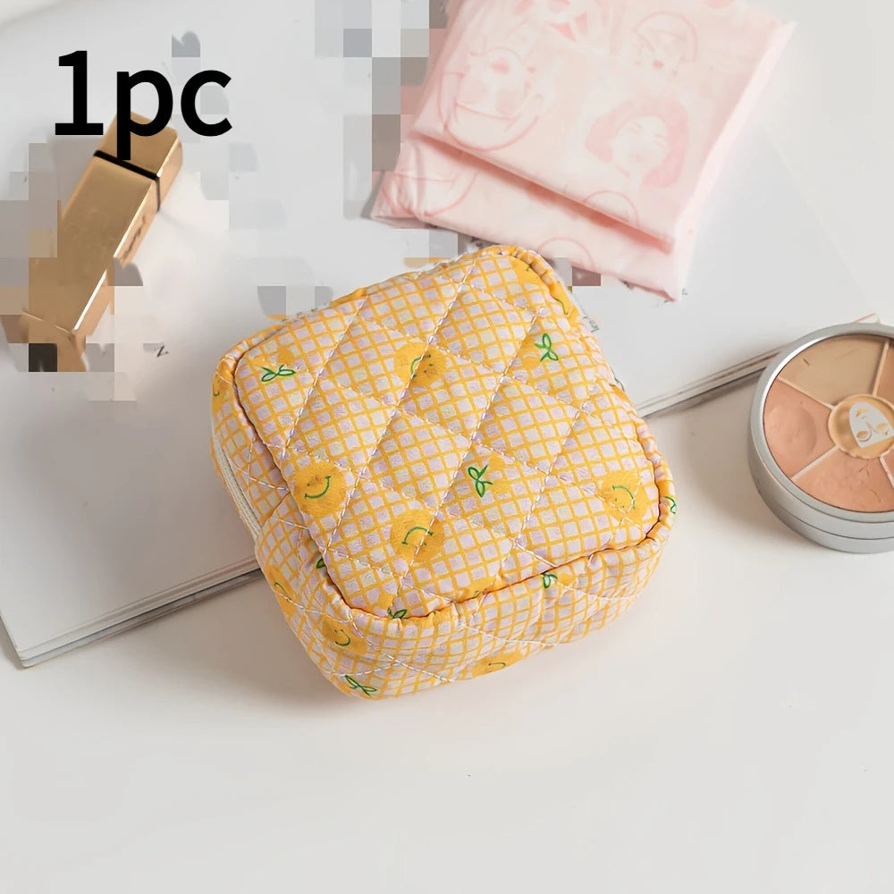 Colourful Quilted Pads Pouch (5 Designs) - Ice Cream Cake