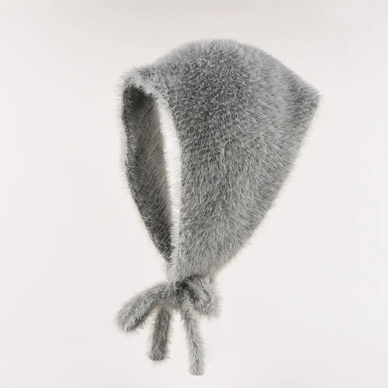 Fuzzy Knit Bonnet