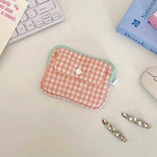 Mini Gingham Coin Purse