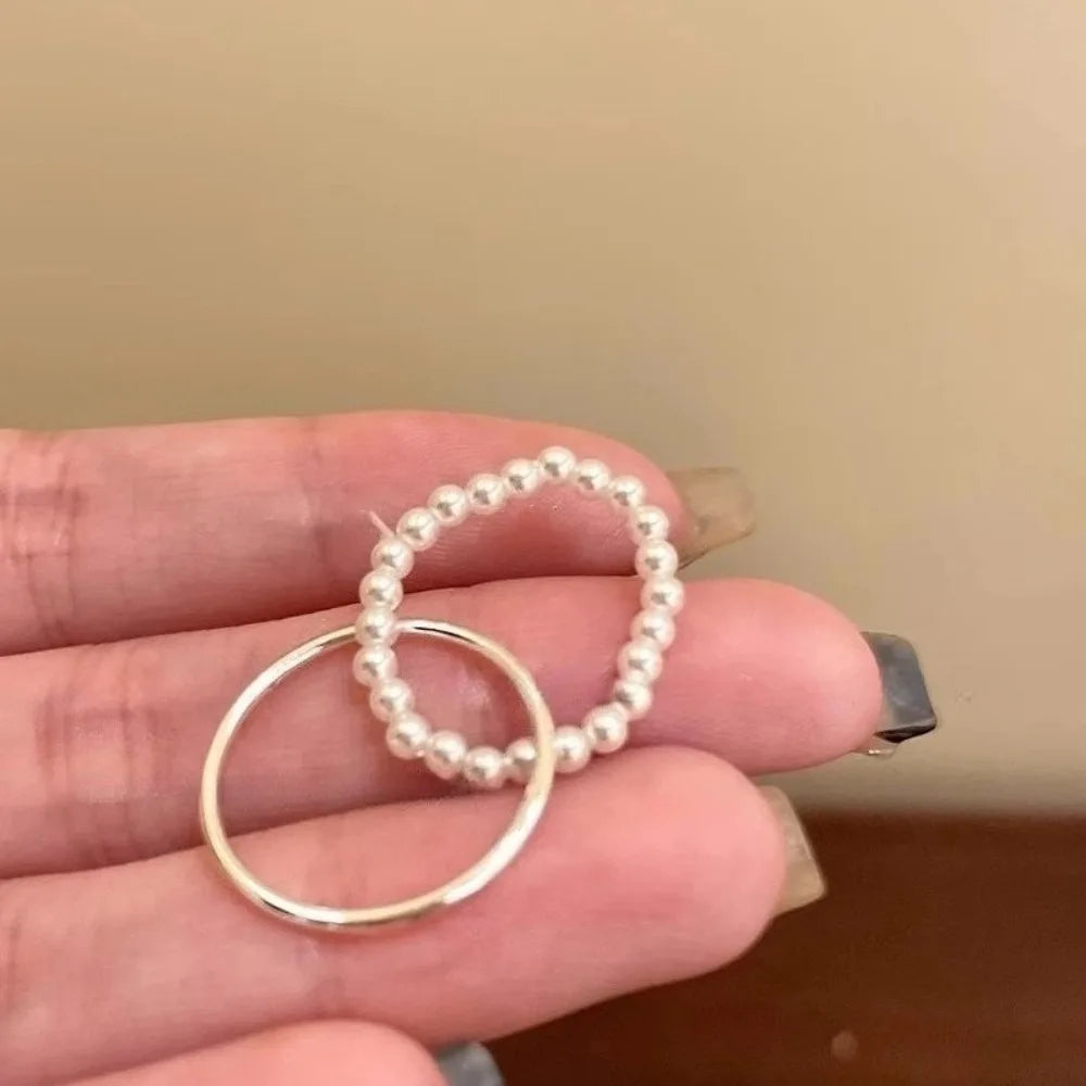 Sausage Dog Faux Pearl Charm Ring