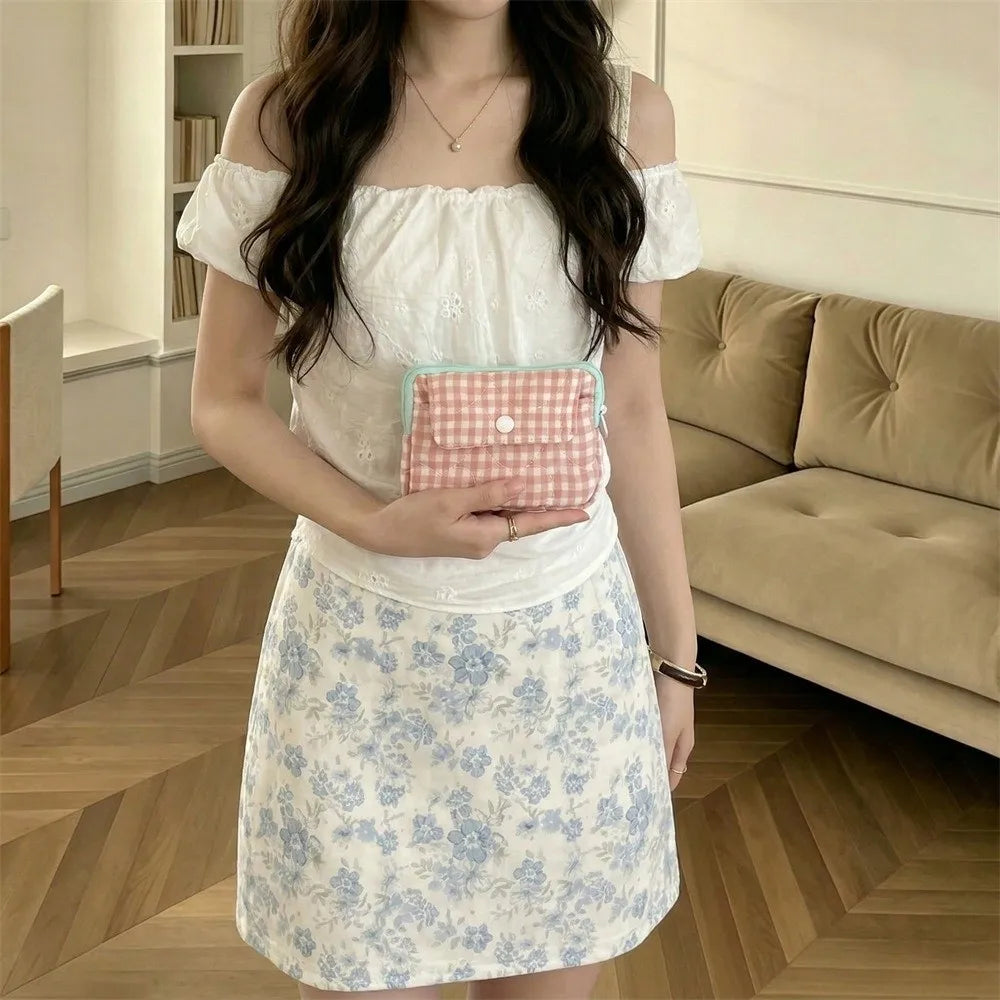 Mini Gingham Coin Purse