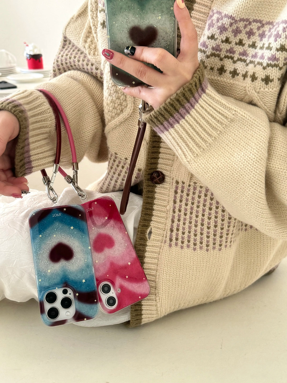 Glitter Heart iPhone Case