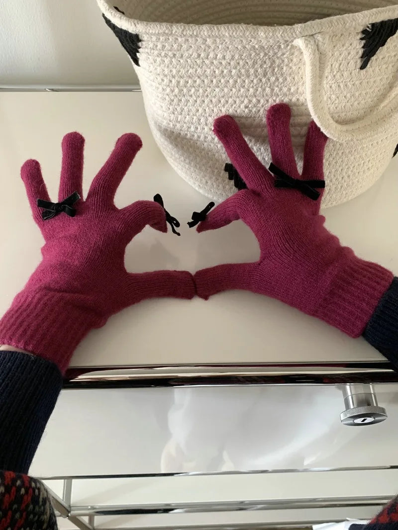 Coquette Ribbon Gloves (12 Colours)